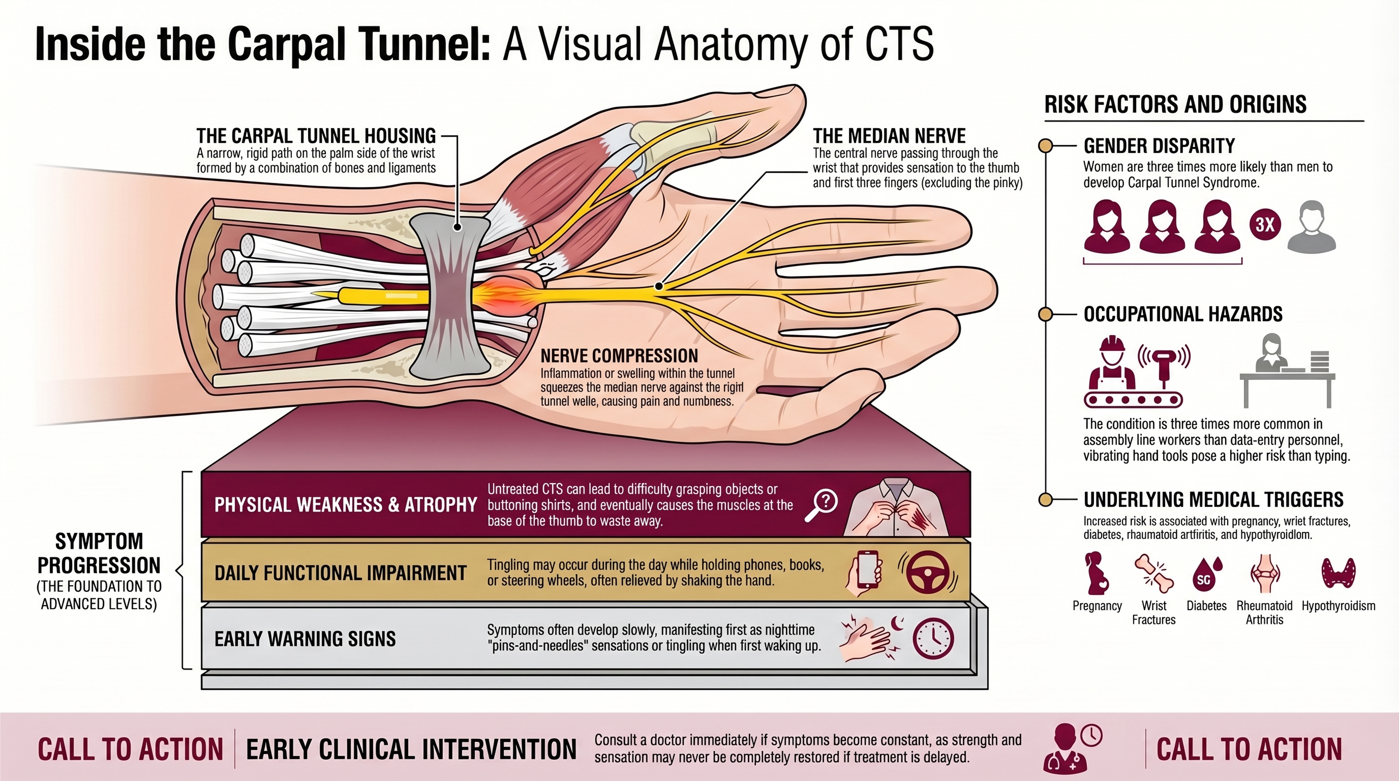 Carpal Tunnel Syndrome Symptoms: Signs, Causes & When to Get Help